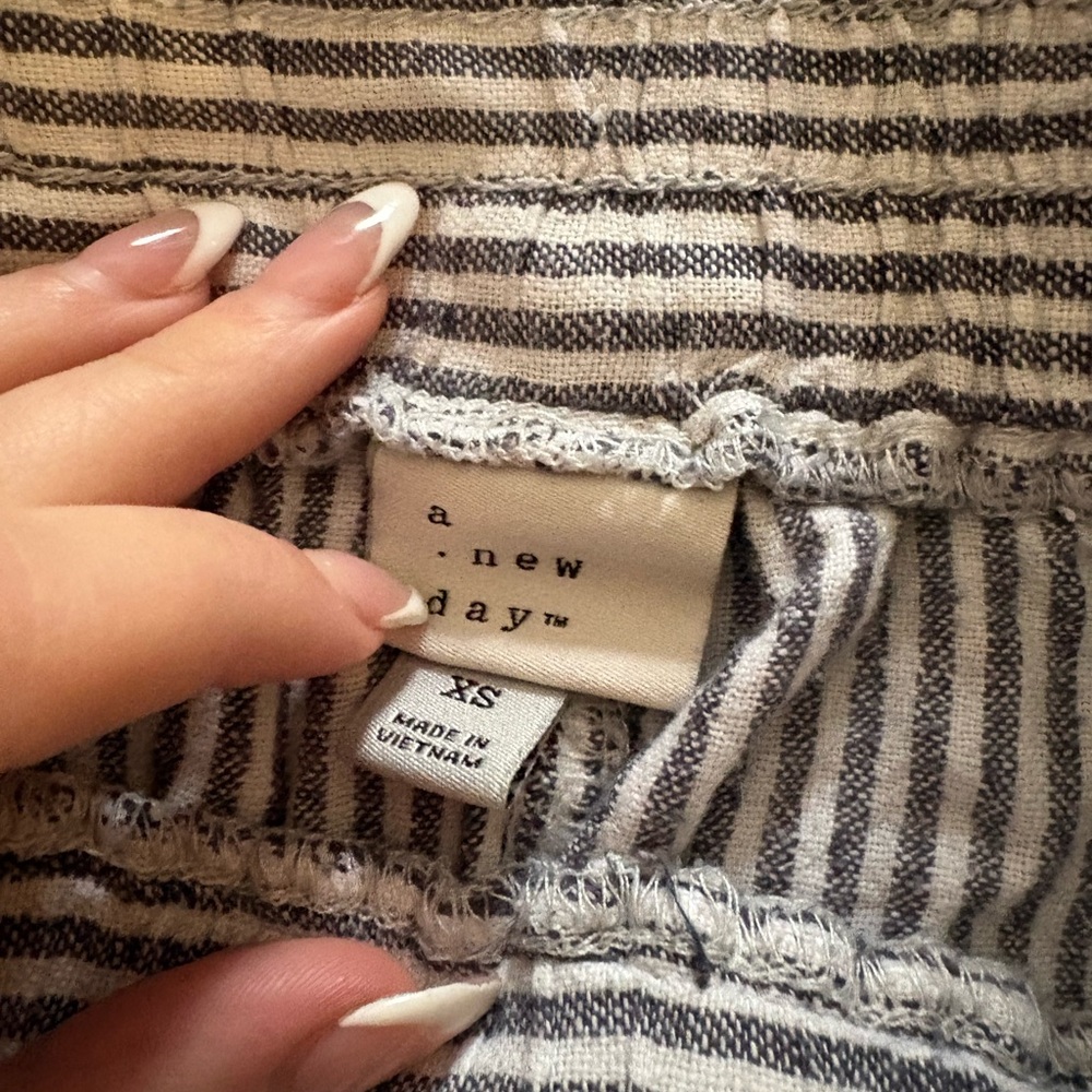 A New Day Black and White Striped Garment